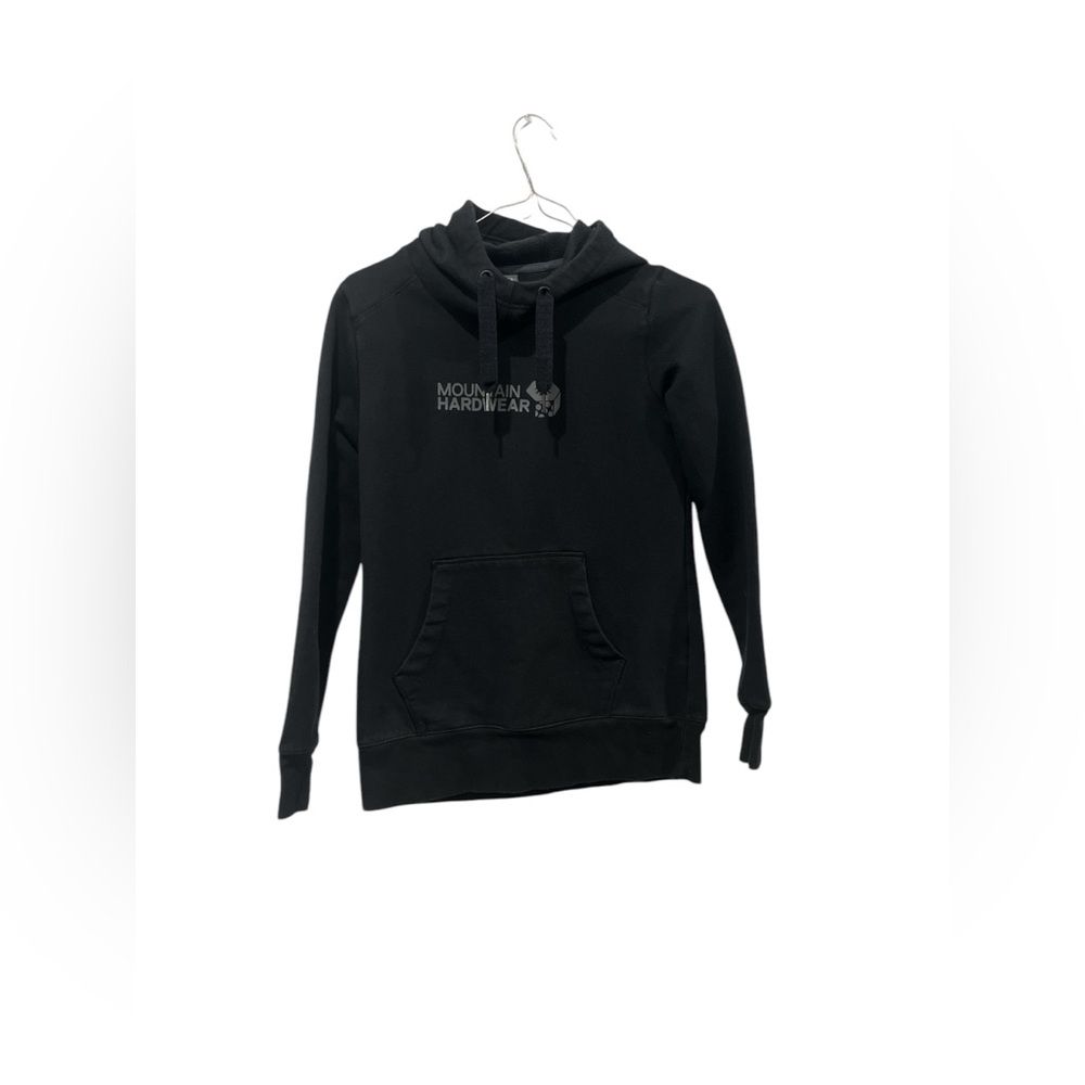 Mountain Hardware Hoodie Sweatshirt Pullover Graphic Logo‎ Black Women Sz Small